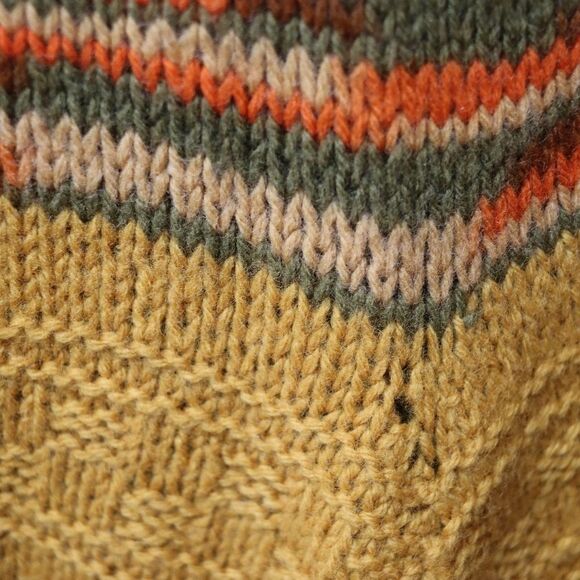 Vintage Knit Fall Color Boho Maxi Skirt Fall Winter Cozy Bohemian Skirt LG - Picture 6 of 16